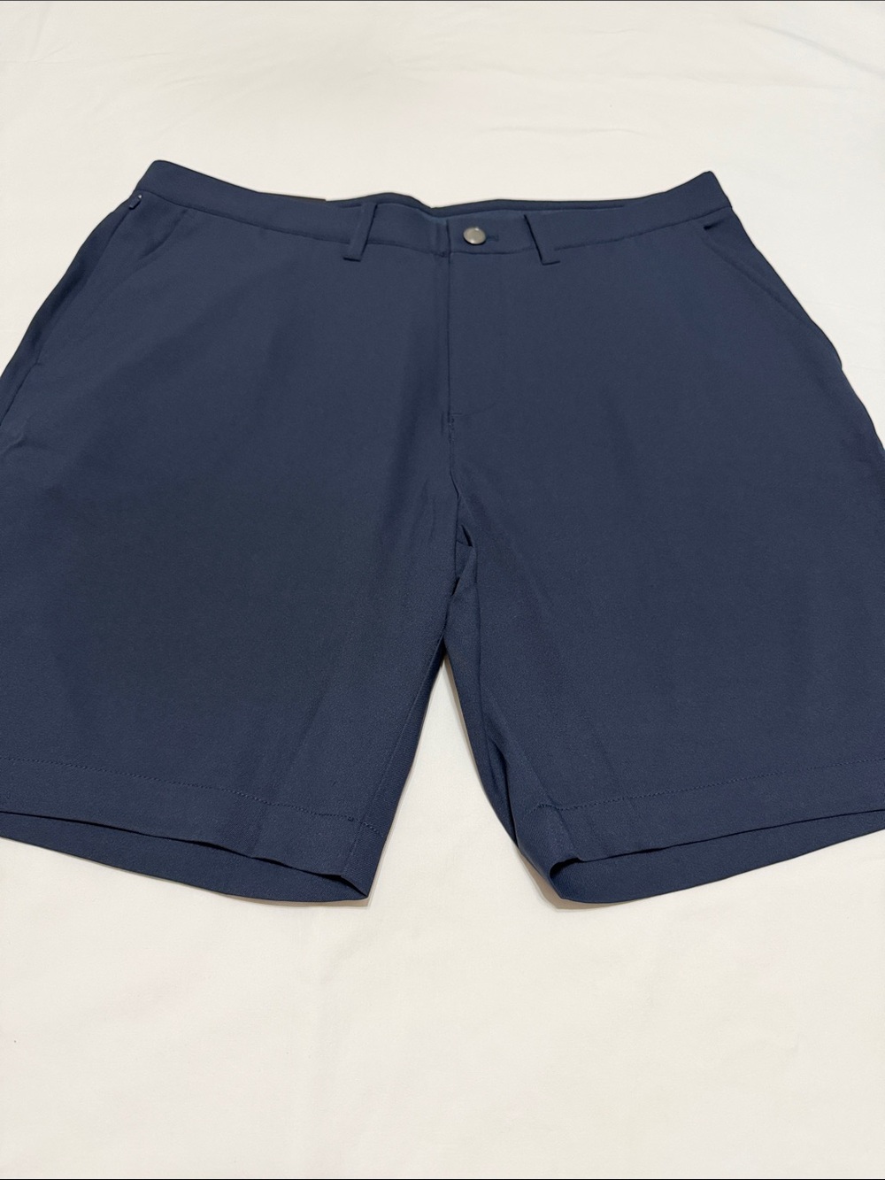 Kirkland Signature Navy Performance Flat-Front Shorts 36 NWT